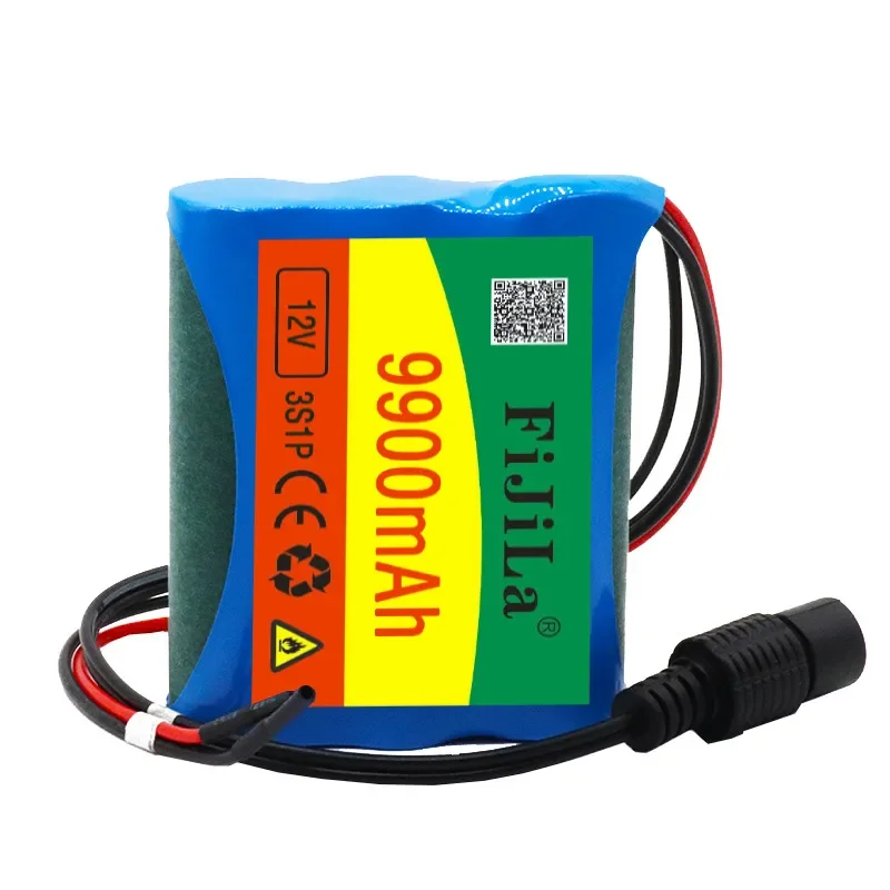 100% nieuwe 12 v 9900 mah 3 s1p batterij au lithium 18650 batterij au lithium pack schutz vse wiederauf ladbare 1a charger