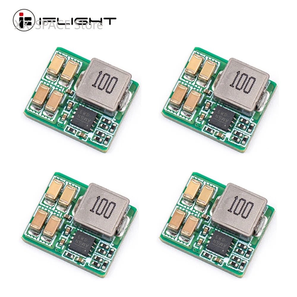 

4pcs iFlight Mirco 2-8S BEC Voltage regulator module 5V/12V Output / 6V-35V Input Step-down switch mode for RC FPV Racing Drone