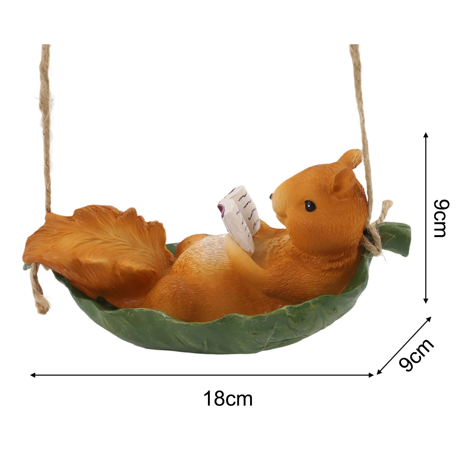 Outdoor Garden Accent Garden Swing Decor Conversation Starter Charming Squirrel Swing Ornament Garden Ornament