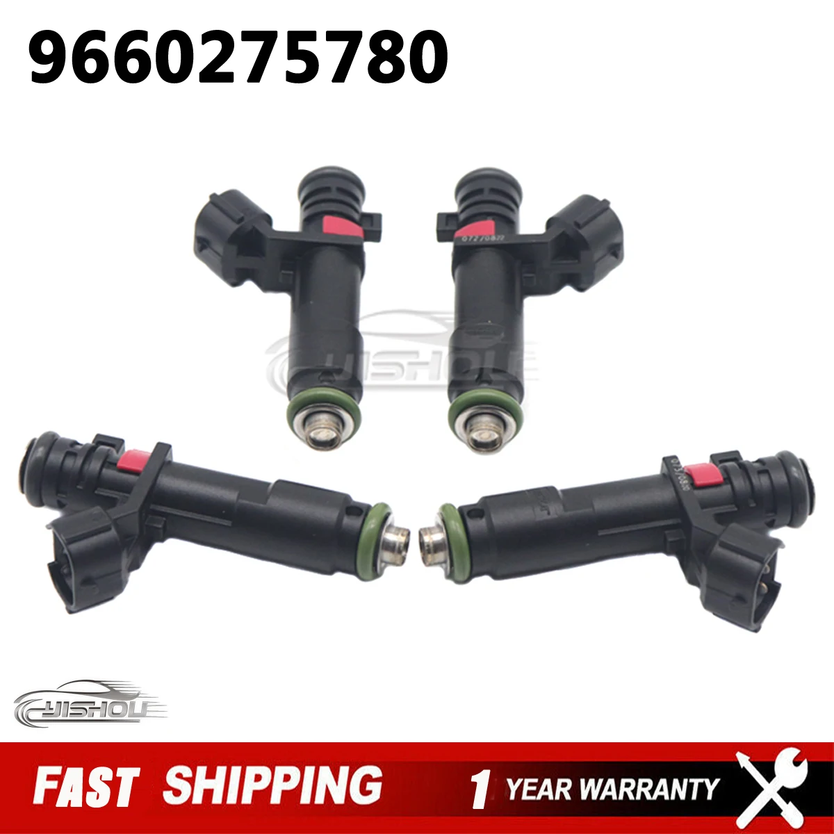 9660275780 4pcs Fuel injectors For FIAT SCUDO ULYSSE For CITROEN C4 C5 C8 JUMPY PEUGEOT 307 308 407 807 EXPERT 1984F8