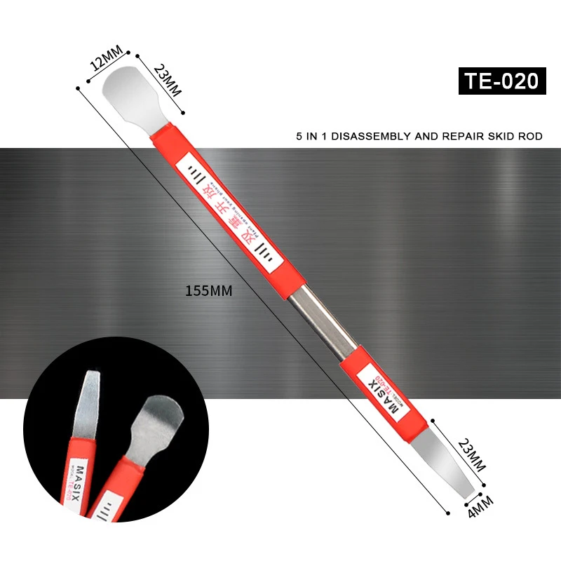 TE-020 5in 1 Smontaggio e riparazione Skid Rod Strumenti multifunzione per la riparazione di telefoni cellulari Kit di smontaggio coltello leva CPU