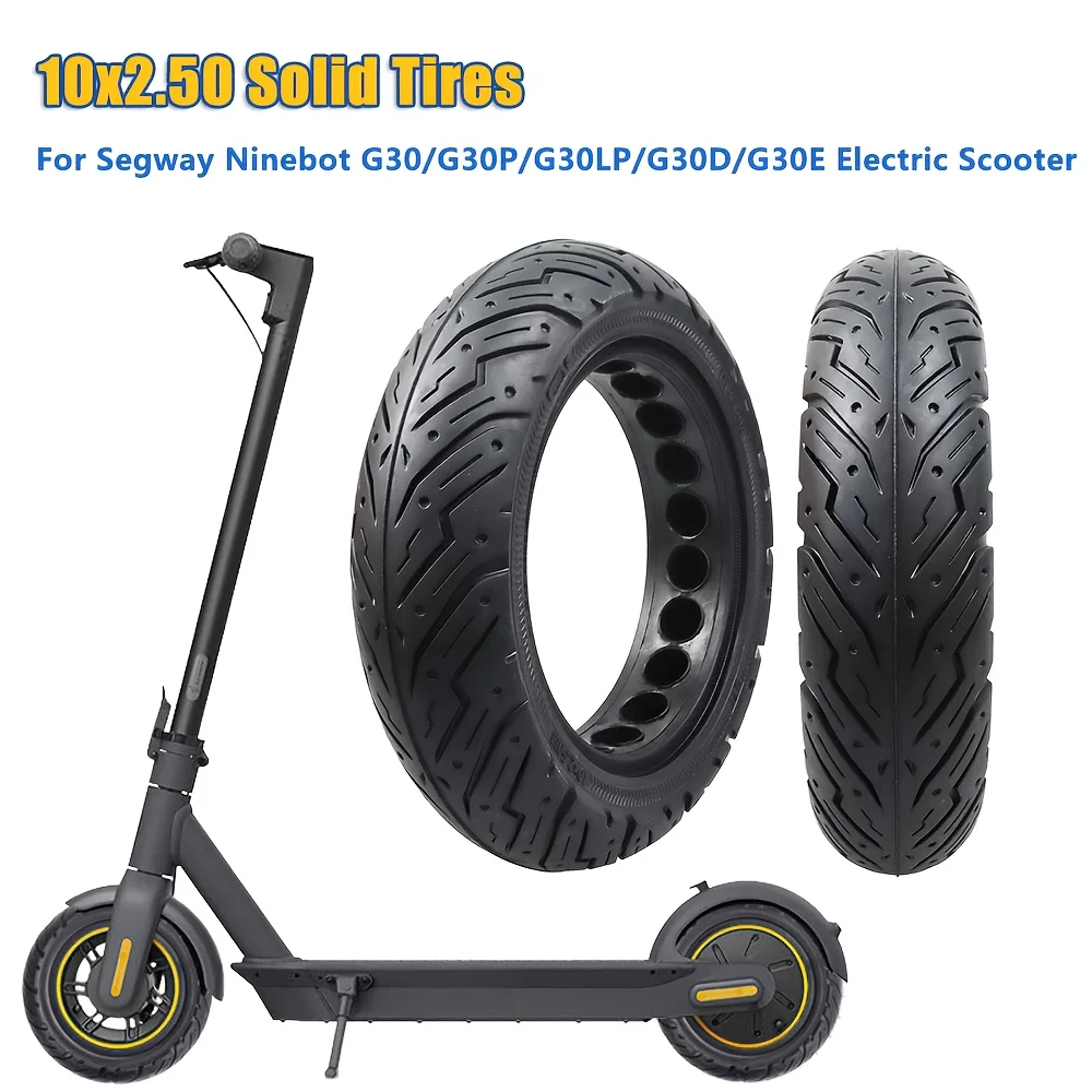 

10x2.50 Solid Tires 10x2.5 Inch Scooter Tubeless Solid Tire for Segway Ninebot G30/G30P/G30LP/G30D/G30E Electric Scooter Tyre