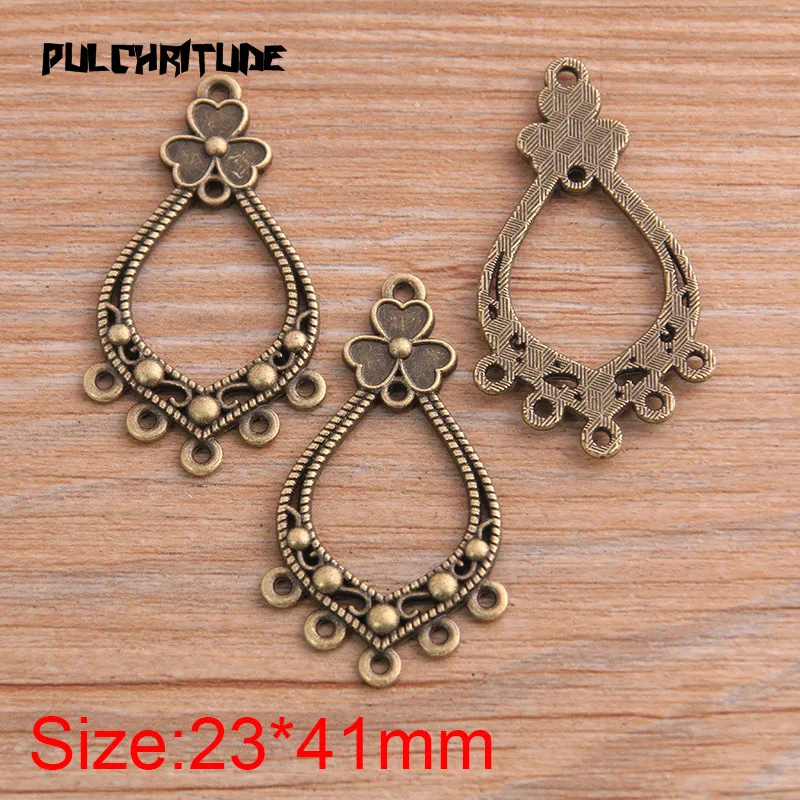 8pcs 23*41mm New Product Two Color Zinc Alloy Bottle Flower Porous Connectors Jewelry Making DIY Handmade Craft