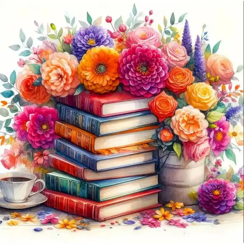 

GATYZTORY DIY Diamond Painting 5d Book Landscape Full Square/round New Arrival Embroidery Flowers Home Decor Diamond Art