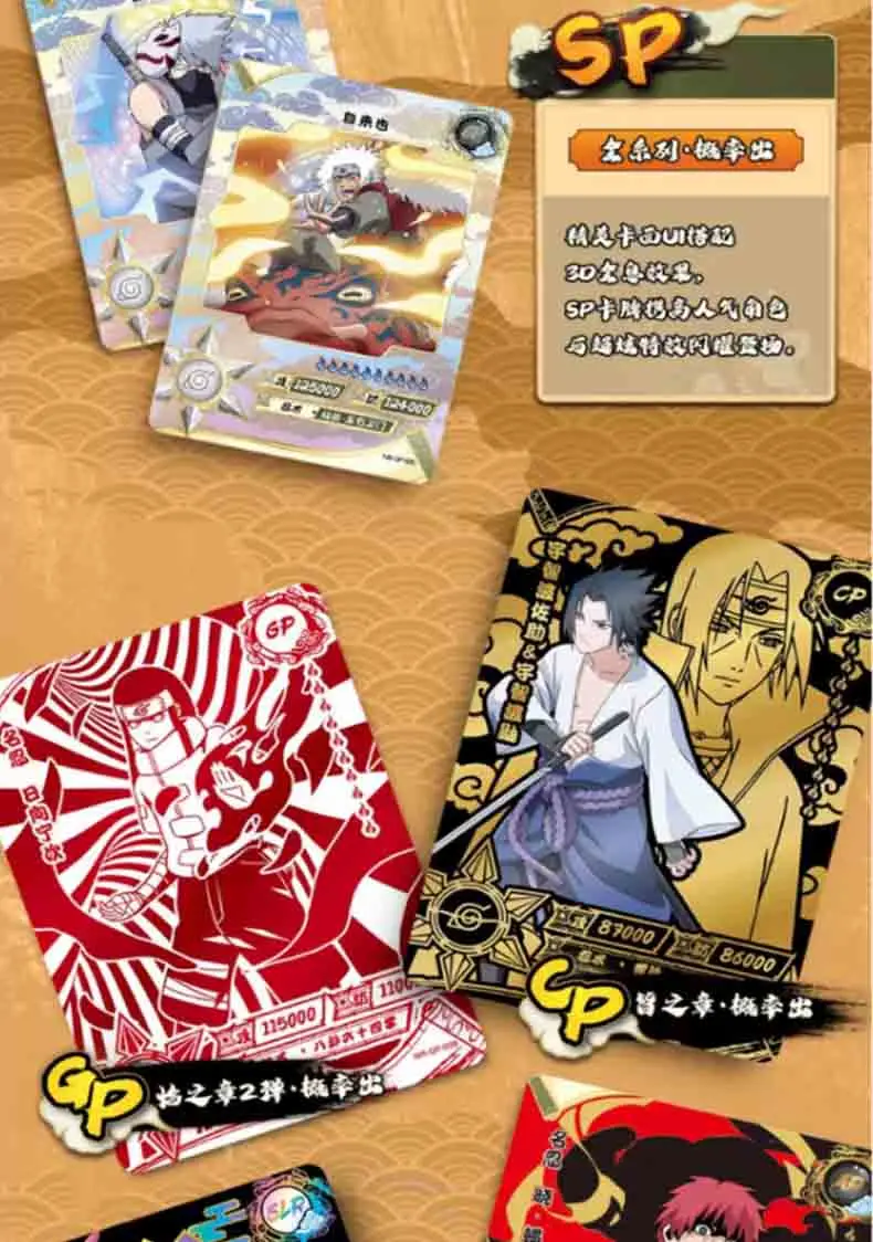 Naruto Collection Cards Box Tier 5 Wave 2 Booster 20pack 100cards Kayou Anime Playing Cards Game Cartas Gift