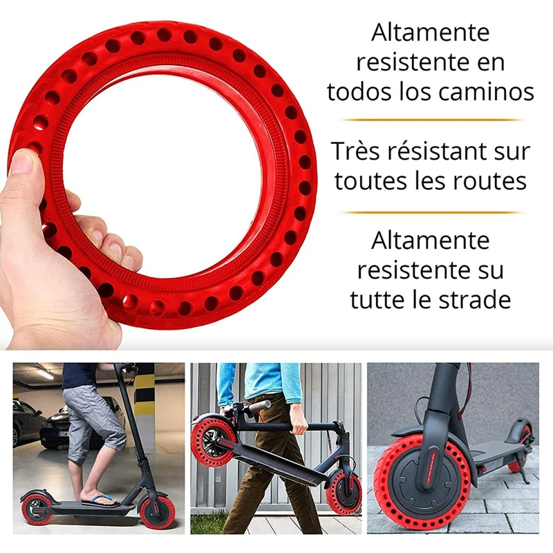 Solid Wheels Tires For Xiaomi M365-1S 8.5 Inches X 2 Units. - Solid Wheels Electric Scooter - Xiaomi M365 Wheels