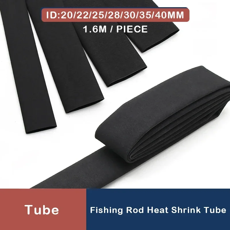 

Non Slip Heat Shrink Tube Solid Color 1.6m/Piece Anti-slip Insulation Sleeve 20/22/25/28/30/35/40mm Waterproof Fishing Rod Wrap