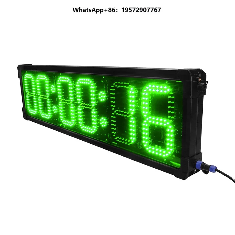 Custom Large Size Race Timing Green Display Digital Countdown Timer Single Sided Outdoor Sports Events Marathon Clock