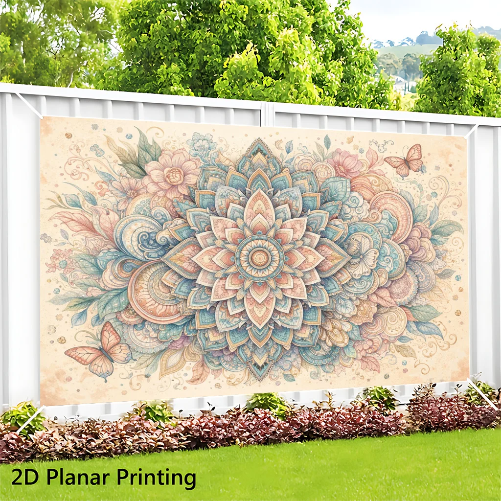 Luxurious Bohemian Mandala Tapestry Wall Hanging Floral Watercolor Art Print for Home Decor Bedroom Living Room Abstract Boho Ch