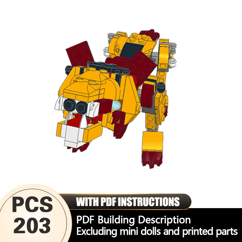 

Creators Animal Series Model MOC Building Bricks Yellow Bear Modular Technology Gifts Holiday Assemble Children Toys Suit