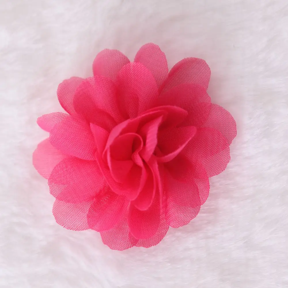 5 cm Satin Mini DIY Blumen Kinder Boutique Chiffon Blumen Weihnachten Hochzeit Mädchen Haarspangen oder Keine Clips Zubehör 30 teile/los – Detail 11