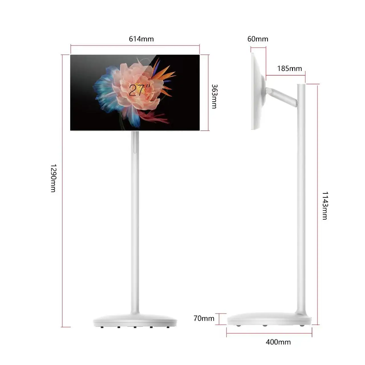 Wholesale Stand TV Follow by Me Android 12 4gb+64gb Free Touch Screen 21.5inch Stand by Me Smart Tv on Wheels