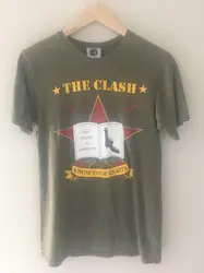 Vintage THE CLASH Combat Rock North American Tour concerT T Shirt Know Your Rights Army Green Future is Unwritten Joe Strummer