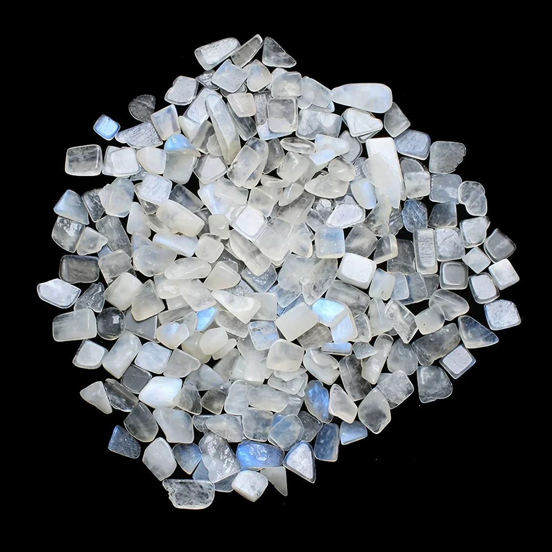 Natural white moonstone quartz powder,semi-crystalline quartz,beautiful crystal,decorative stone for flower pots and fish tanks.
