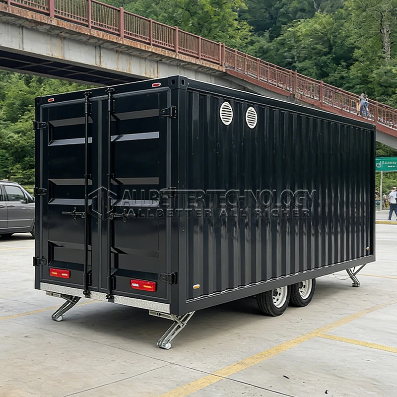 Allbetter Fast Food Truck Commercial Grade Mobile Kitchen Burger Fries Ice Cream Food Trailer for Festival Business Owners