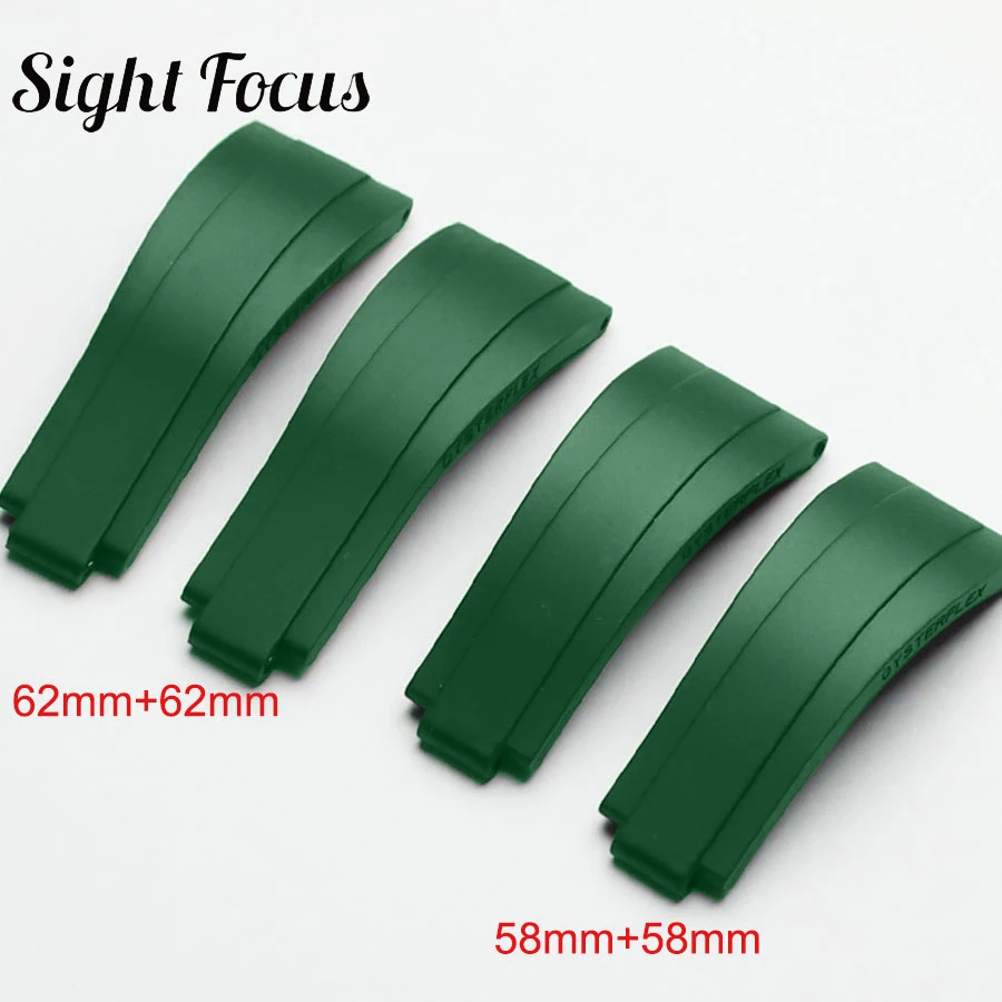 20mm 21mm 22mm Rubber Watch Bands For Rolex Straps Submariner GMT II Air King Explorer Sky Dweller Milgauss Oysterflex Bracelets