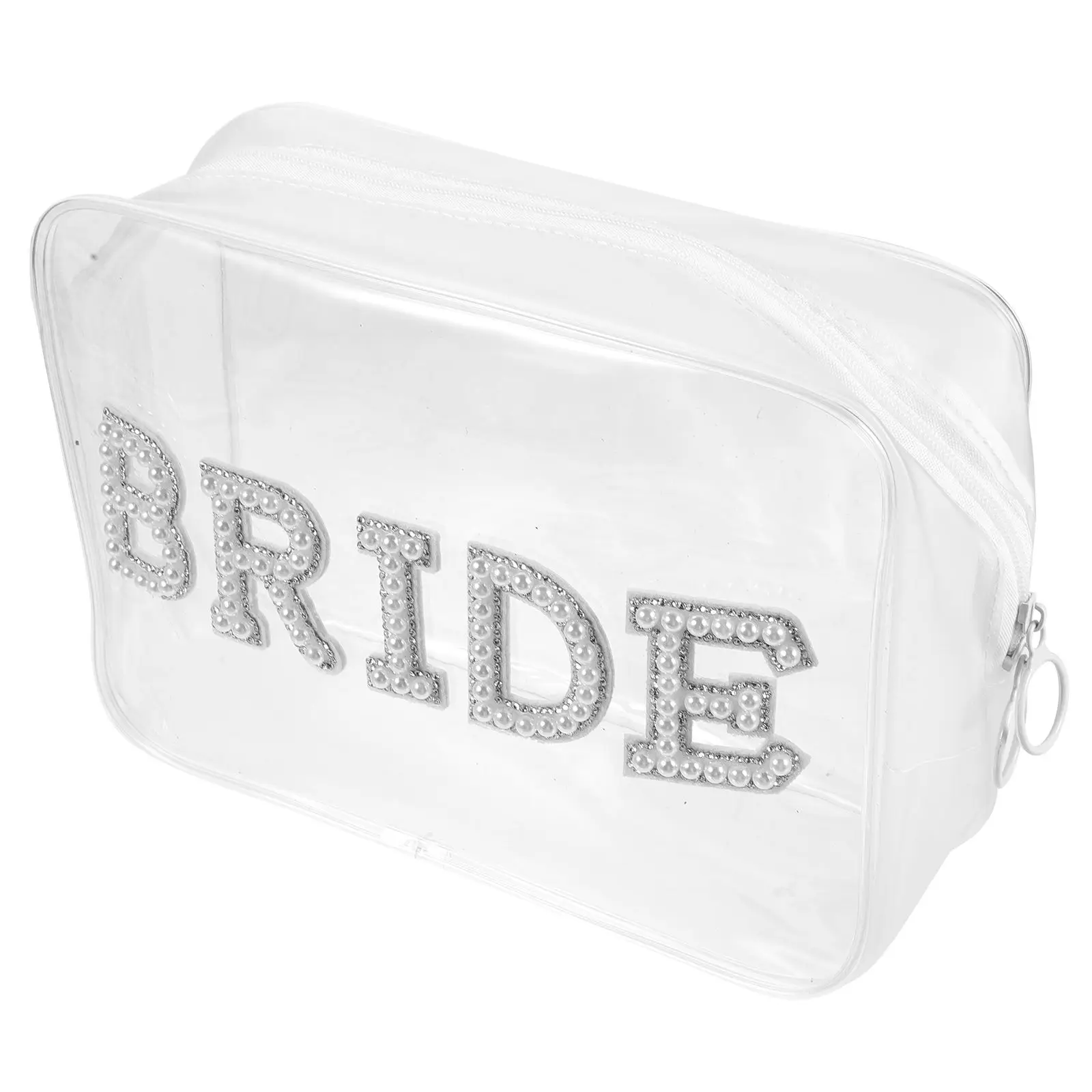 

Clear Makeup Bag Travel Pouch Bride Emergency Kit Wedding Day Toiletries Bag for Women Bridesmaid Gift Storage Solution