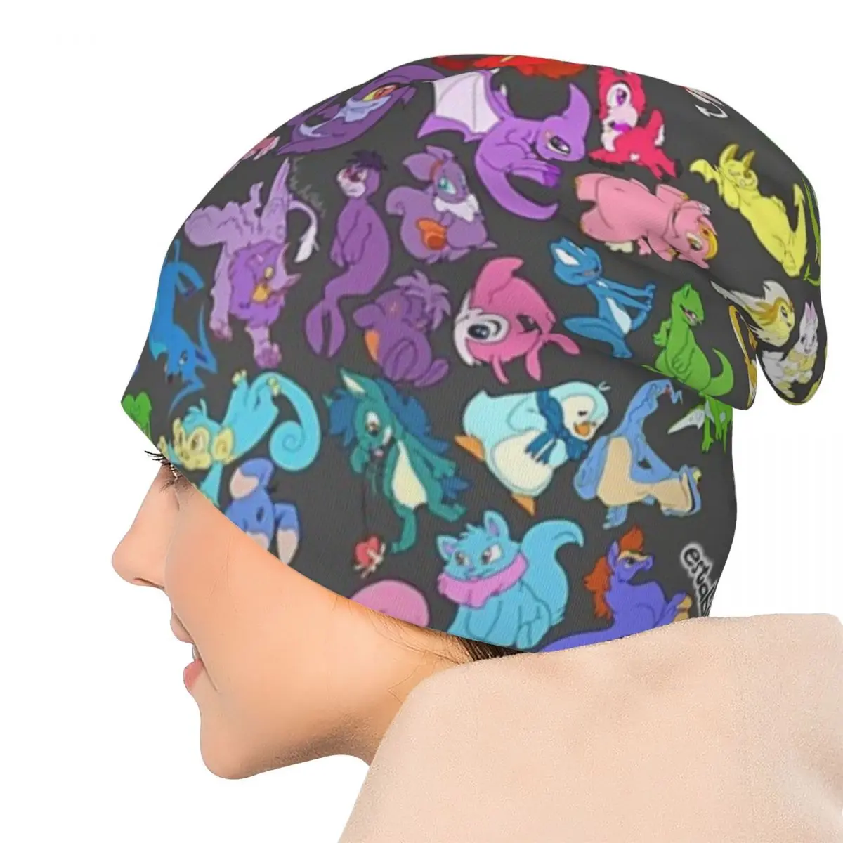 نيوسبلاش! جميع النيوبيتس، في جميع أنحاء الطباعة! Skullies Beanies القبعات قبعة الخريف الدافئة محبوك قبعات بونيه للرجال النساء الكبار