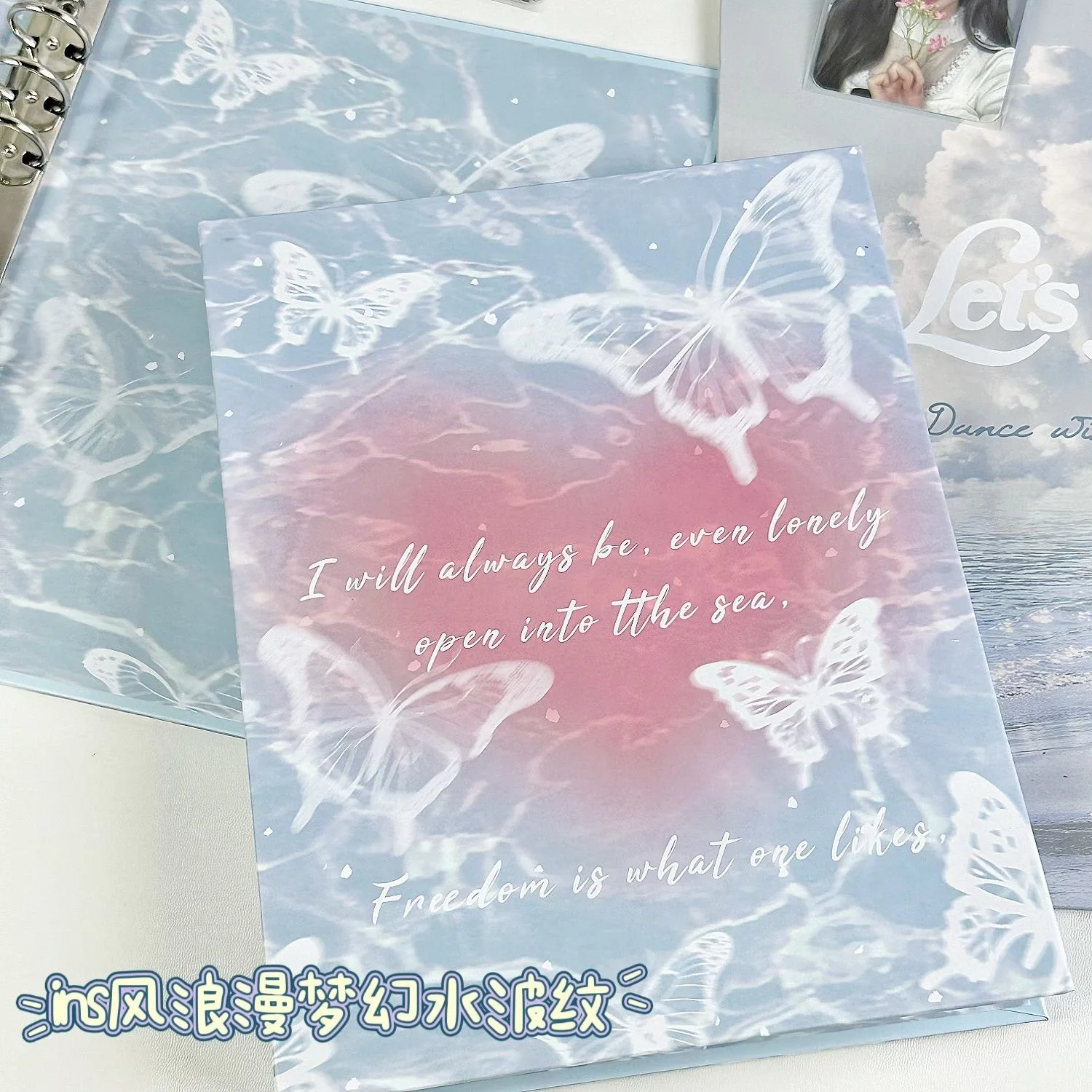 IFFVGX Butterfly A5 Binder Photocard Holder Kpop Idol Photo Album Kawaii Photocards Collect Book Album for Photographs 포토카드 포장용품