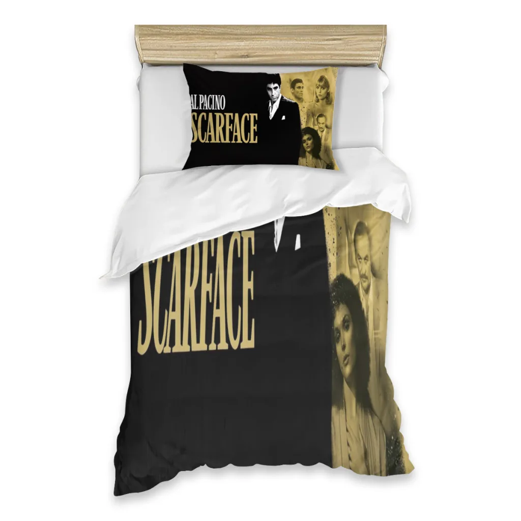 Film Scarface Bed Sheets Set  Comforter Quilt Cover Duvets Single Bedding