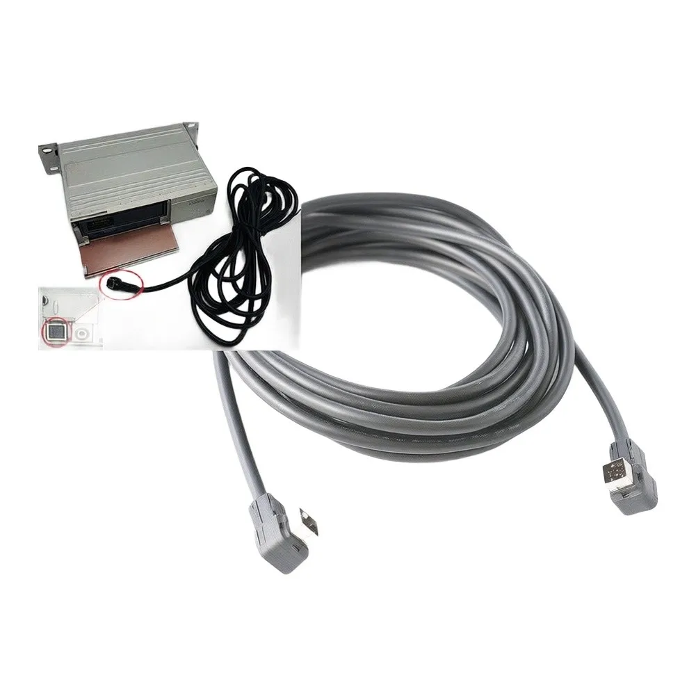 Car Radio 13 Pin Square Connector with Right Angle for male Ends for Clarion Audio Systems Rear Expansion Function 5M