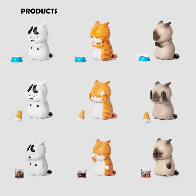 1 sztuk/3 sztuk zabawa Mini kot tajemnicze pudełko śliczne gniew i wyrażenie kotów pudełko z niespodzianką urodziny dla dzieci prezent na boże narodzenie