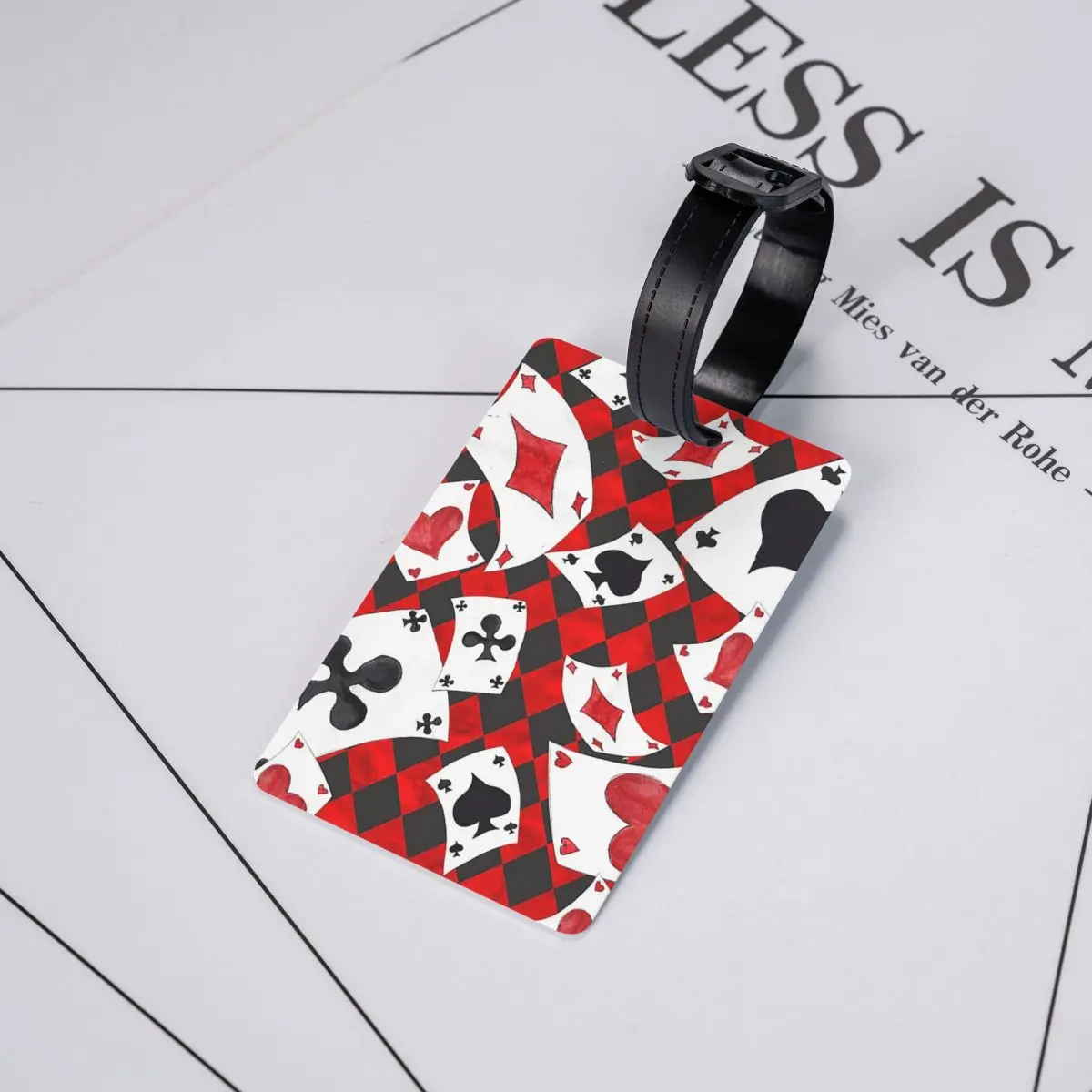 

Бирка для багажа с дизайном игральных карт для покера, для чемодана, дорожной сумки, идентификационная этикетка, держатель для имени