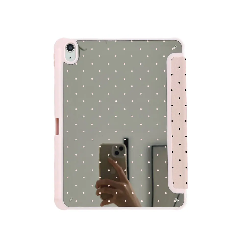 غطاء حماية للآيباد بتصميم مرآة منقطة لـ pro /3 وAir7 مع فتحة للقلم، متوافق مع الجيل الثالث عشر 0.9 بوصة والجيل التاسع 0....