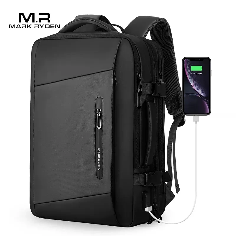 

Mark Ryden 17 inch Laptop Backpack Raincoat Male Bag USB Recharging Multi-layer Space Travel Male Bag Anti-thief Mochila