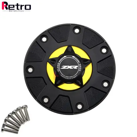 ZXR Bensintanklock för Kawasaki ZXR400 ZXR750 1991-1999 Motorcykeltillbehör CNC Aluminium Oljelock Motorcykel 8 best sales Kawasaki ZXR400 - №3
