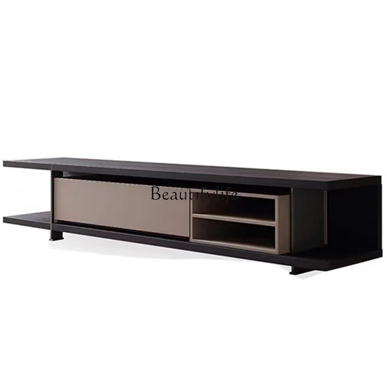 

Italian light luxury high-end living room TV cabinet simple modern minimalist villa square floor cabinet