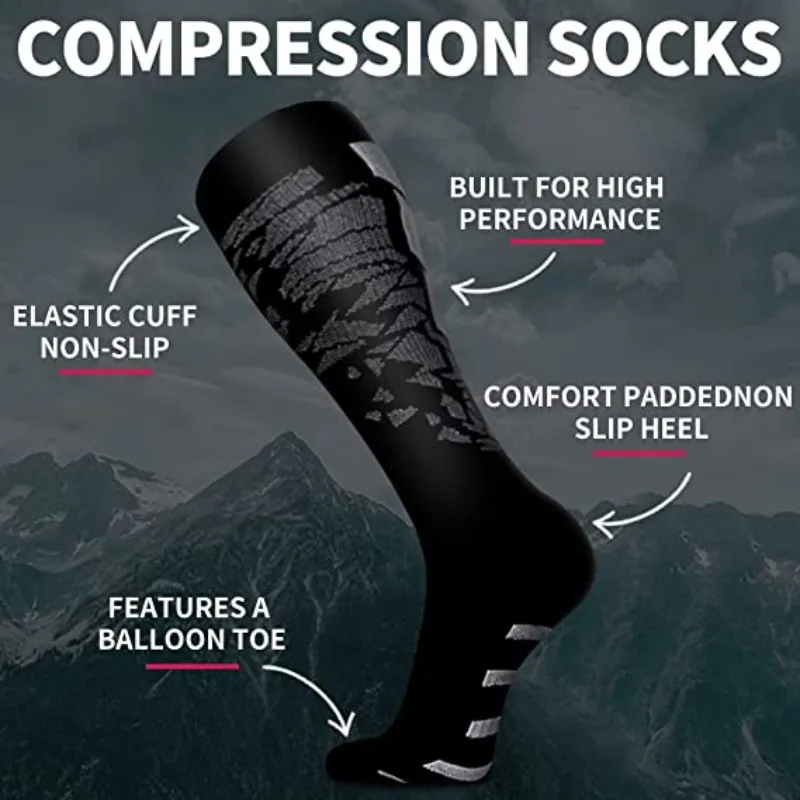 Professional Compression Socks, Relieve Calf Muscle Fatigue, Gently Promote Blood Circulation, Six Colors Available Unisex