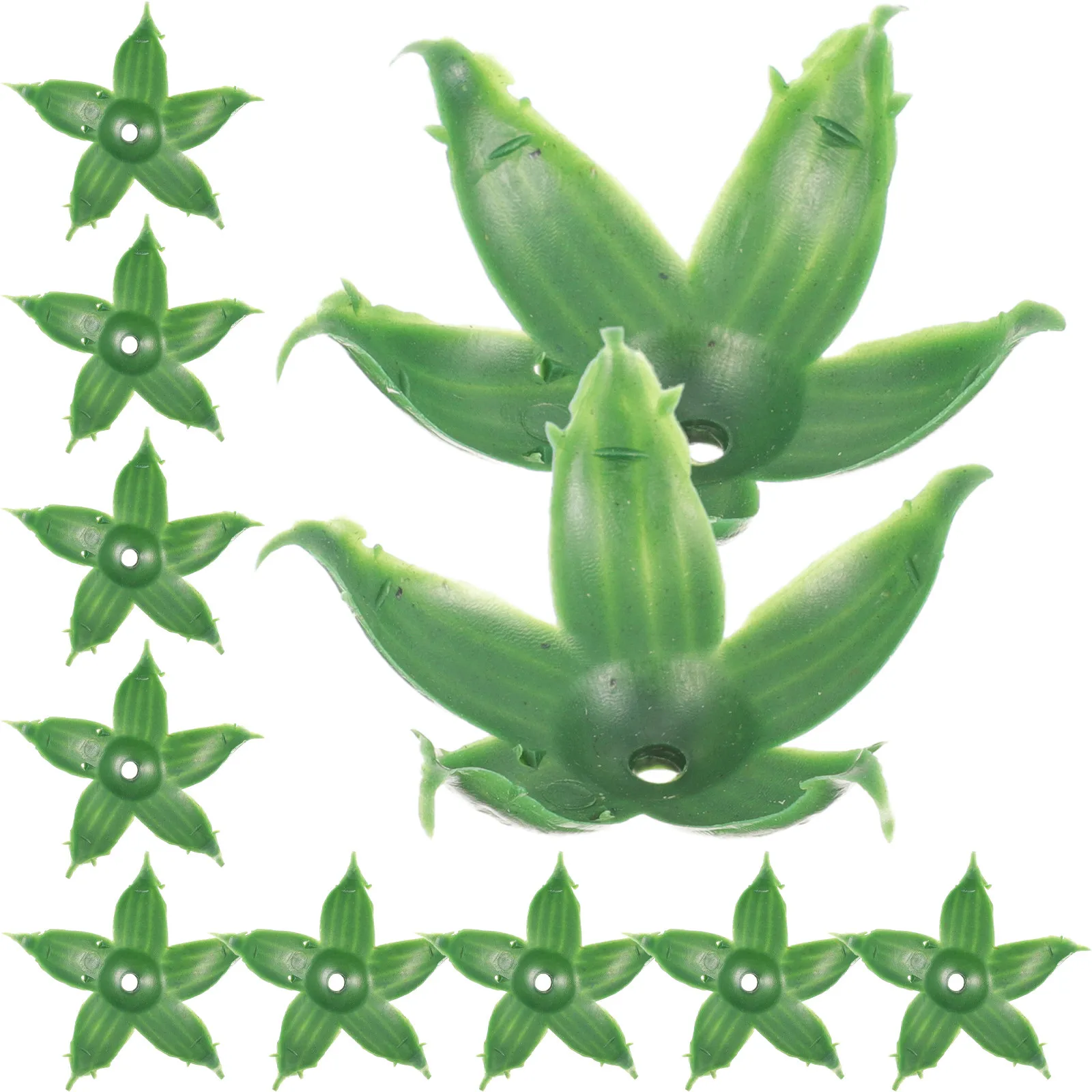 120Pcs Plastic Artificial Flower Sepals Fake Calyxes DIY Materials for Flower Bouquet Soap Rose Crafts Sepals DIY Materials
