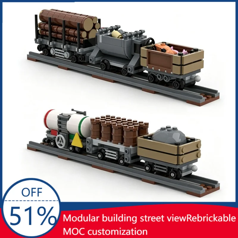 

Brickticks Carriage Works Freight Stock Train MOC Building Blocks Model DIY Educational Assembly Toy Birthday Xmas Popular Gift