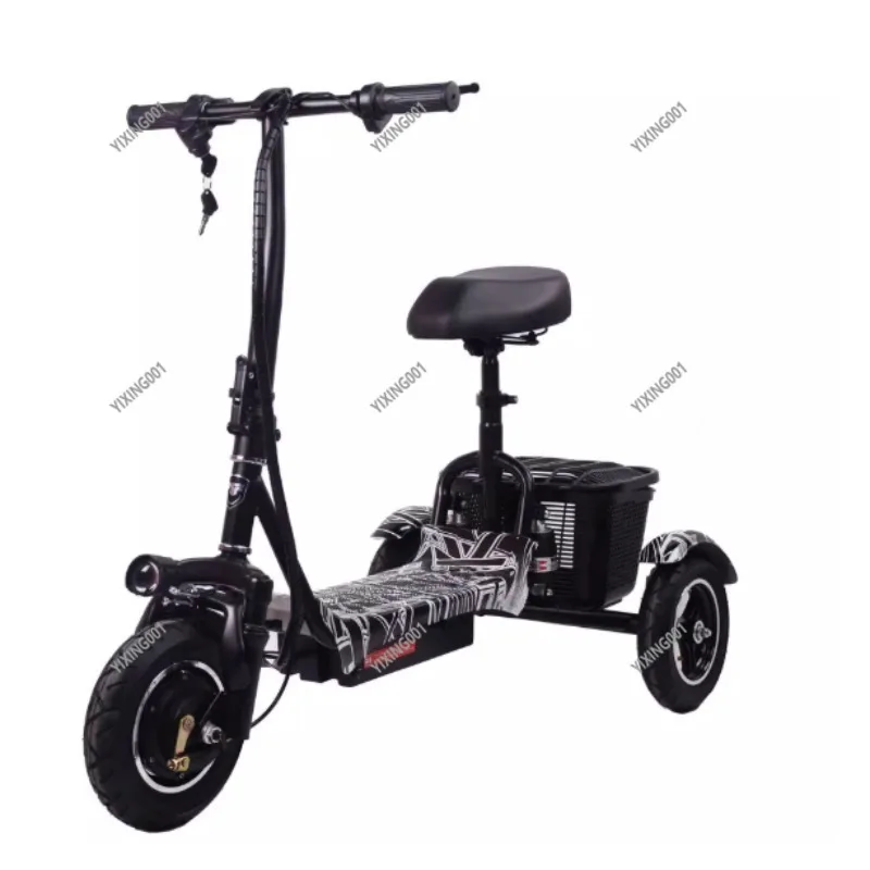 Foldable Mini Electric Tricycle Scooter 12km/h Adjustable Speed Lithium Battery Leisure Commuting Scooter for Adults And Elderly
