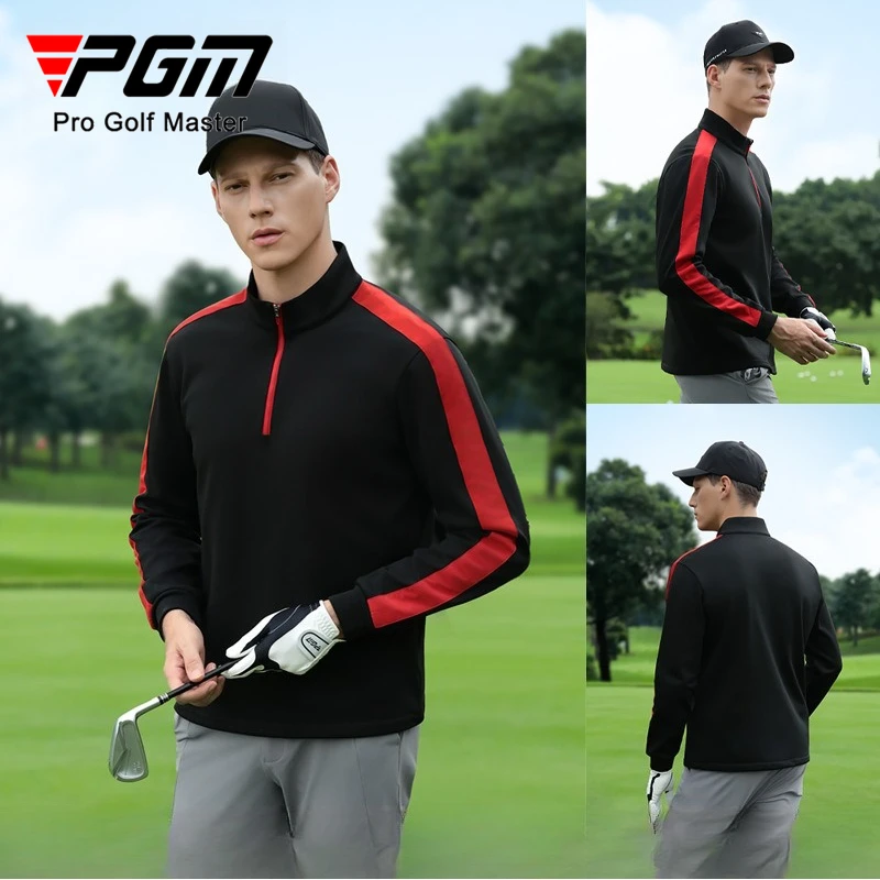 

PGM Golf Men's Hoodie with Thick Velvet Autumn and Winter Zipper Top Clothes YF813