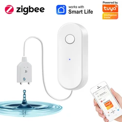Zigbee Water Sensor Liquid Leak Detector Tuya Smart Life Linkage Alarm App Remote Monitoring Alerts Work With Zigbee Gateway