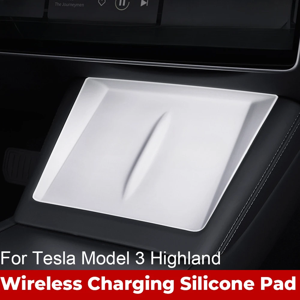 1PC is suitable for Model 3 Tesla's updated central control phone wireless charging silicone pad armrest box anti slip pad