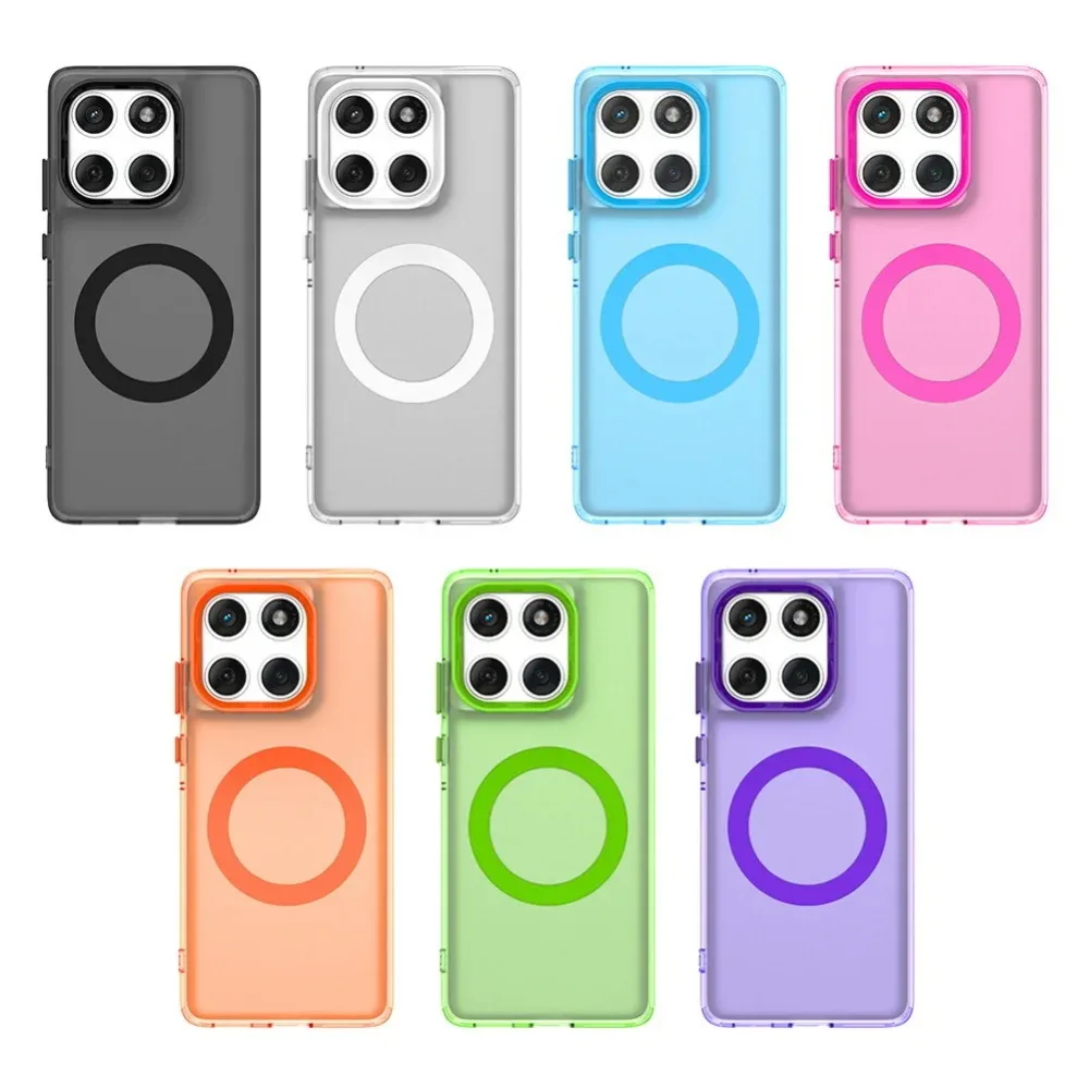 Прозрачный магнитный чехол Magsafe ярких цветов для Motorola Edge 60 Fusion 60s 50 Neo Moto S50 G35, военная задняя крышка