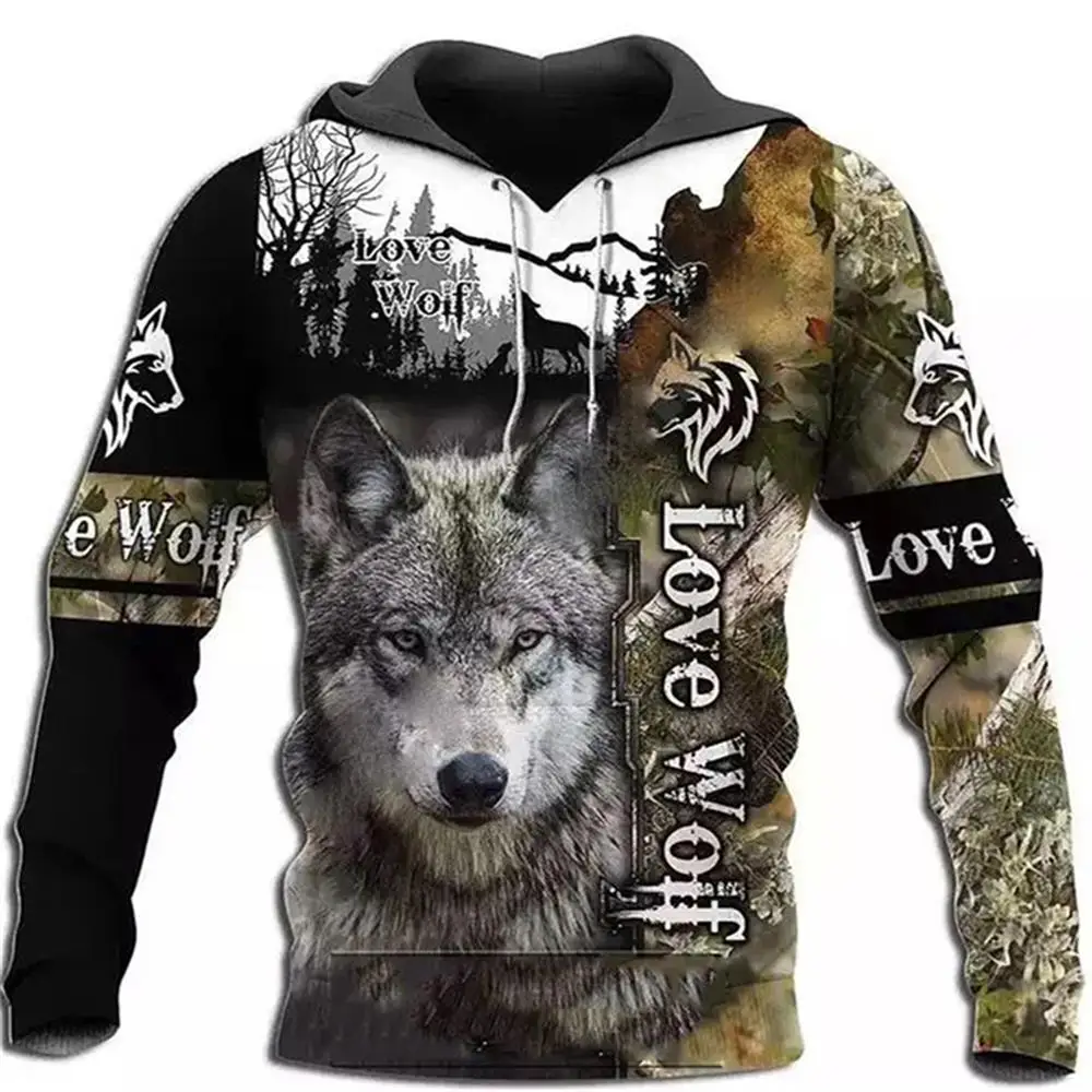 

Wild Duck and Wild Boar Hunting Full Printed Hoodie Harajuku Fashion Hoodie for Men and Women Casual Street Hooded