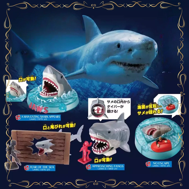 

Gashapon Great White Shark Scene Doll Collection Ornament Keepsake Action Figure Model Toys