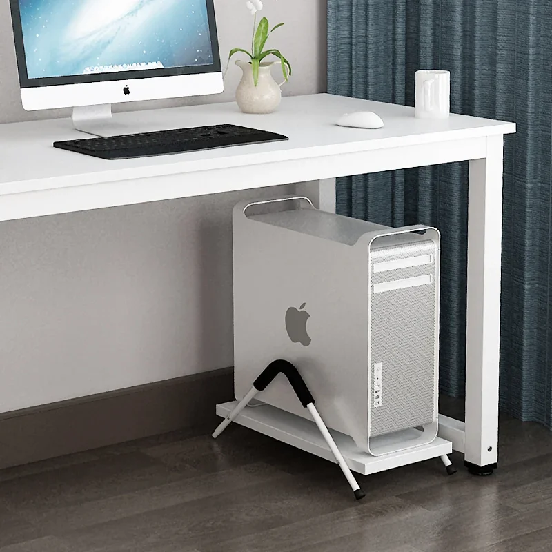 

Space Saving Desktop Computer Host Bracket: Mobile Office Main Box Storage Simple Landing Office Efficiency Enhancer.