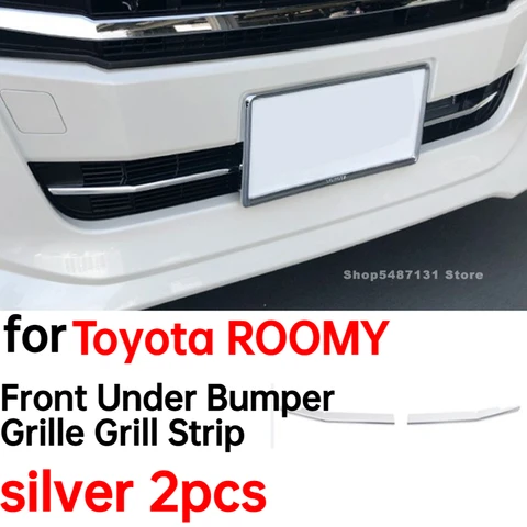 Передняя решетка под бампер автомобиля, накладка на решетку для Toyota ROOMY, аксессуары для интерьера 2019 2020 2021