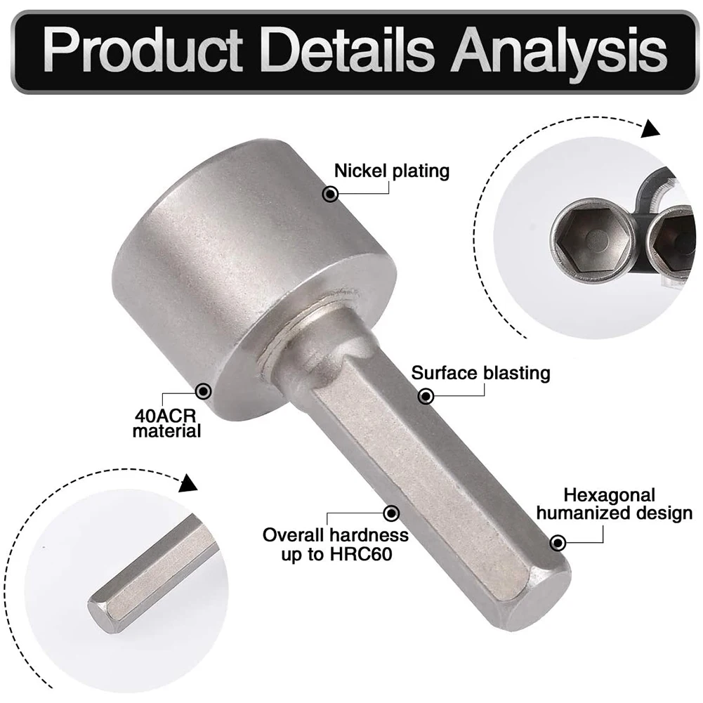 9 14pcs/set 5mm-13mm Hex SocketS Sleeve Nozzles Nut Driver Set Power Nuts Driver Socket Screwdriver Set Bits Sets Tools