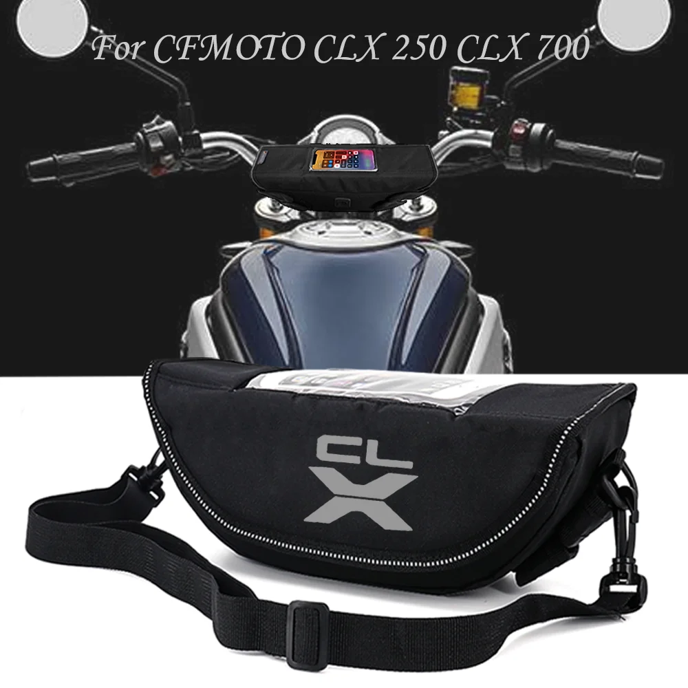 

For CFMOTO 700-CLX CLX 700 CLX 250 Motorcycle Waterproof and Dustproof Handlebar Storage Bag