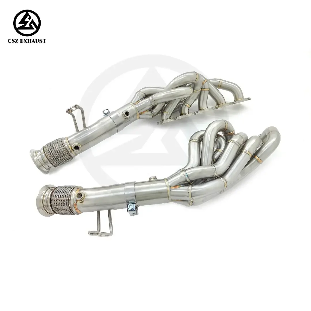 CSZ Racing Headers For Audi R8 V10 5.2L Top Quality Performance Exhaust Manifold Long Tube Headers