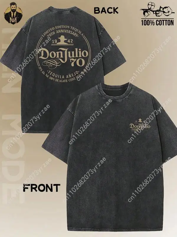 Retro Tshirt Don Julio 70th Man Woman High Quality Vintage T Shirt Cotton Short Sleeves Fashion T-shirt Soft Breathable Tops