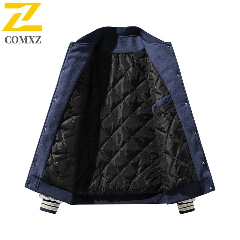 COMXZ Men Cotton Padded Jacket Preppy Classic Outdoor Jogger Comfortable Winter Jacket Outdoor Leisure Lightweight Bread Jackets