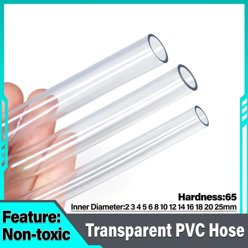 1-10M PVC Pipe Transparent Water Pipe Tube Hoses Aquarium Tubing Water Pump Garden Hose  2 3 4 5 6 8 10 12 14 16 18 20 25mm