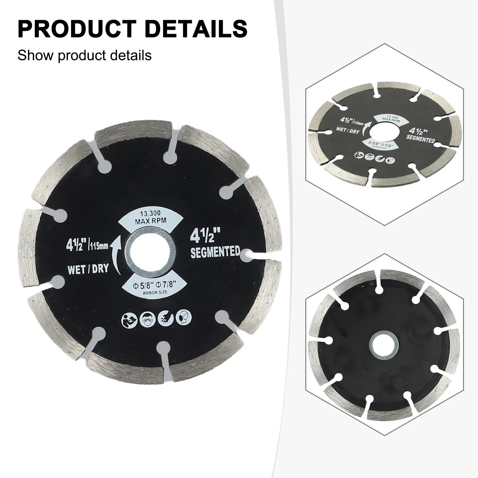 115mm Angle Grinder Blade Turbo Saw Blade Metal Blade Smooth Cutting Masonry Cutting Unused Brickslate Cutting Fast Cutting